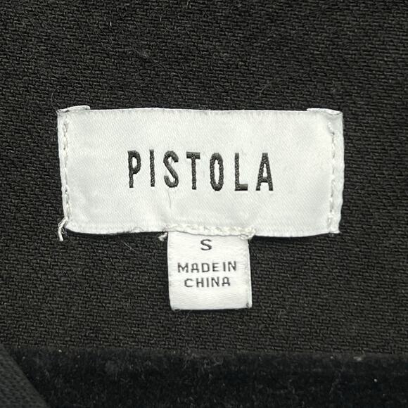 Pistola Women's Amira Long Sleeve Denim Jean Sheath Midi Dress In Noir Size S - Picture 4 of 12